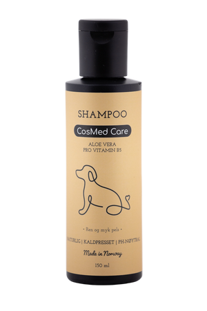 Hundeshampo fra Cosmedcare, pels pleie produkt som gir myk og fluffy pels